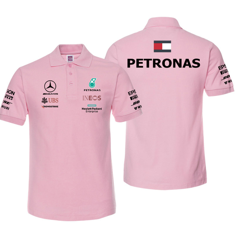 Polo Mercedes AMG Petronas F1 Racing Team Motorsport Homme Coton Manche Courte